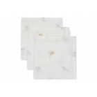 Lot de 3 langes en coton 31 x 31 cm Lovely Birds