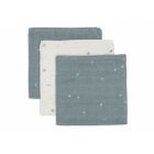 Lot de 3 langes 31 x 31 cm Twinkling Sea Green