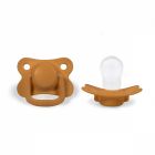 Lot de 2 sucettes anatomique en silicone 6m+ - Golden Mustard