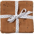 Lot de 2 langes dreamy dots moutarde