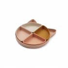 Assiette compartimentée Arne Cat rose multi mix