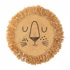 Tapis enfant rond Ø90 cm Lion jute