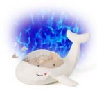 Peluche musicale à projection lumineuse Baleine tranquille Family Blanc rechargeable