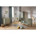 Chambre trio lit bébé Little Big Bed 70x140 cm + armoire + commode Eleonore Kaki