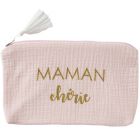 Trousse cadeau zippée en gaze de coton - Blush 