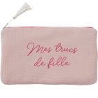 Trousse cadeau zippée en gaze de coton - pétale 