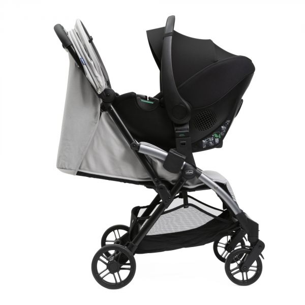 Poussette duo Goody Xplus - Pearl grey + Siège auto First Seat Recline i-Size Black satin