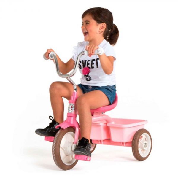 Tricycle rose 10 transporter 2/5 ans