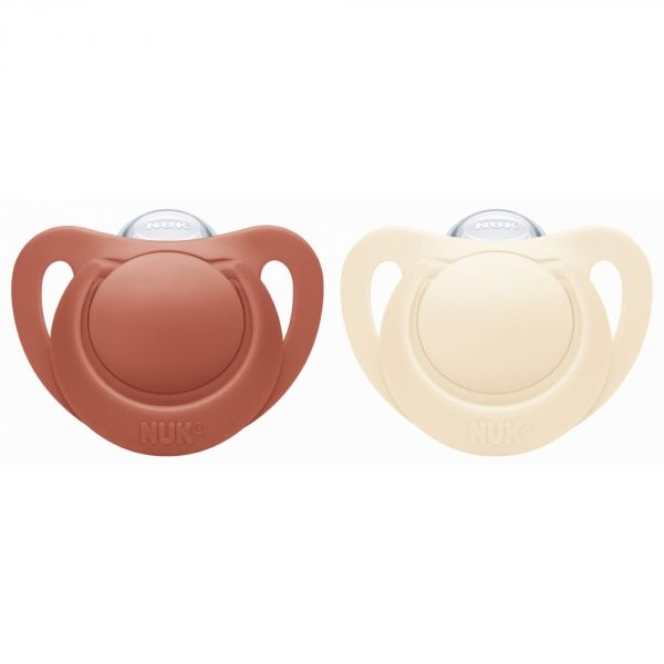 Lot de 2 Sucettes NUK For Nature Silicone 6-18m Rouge