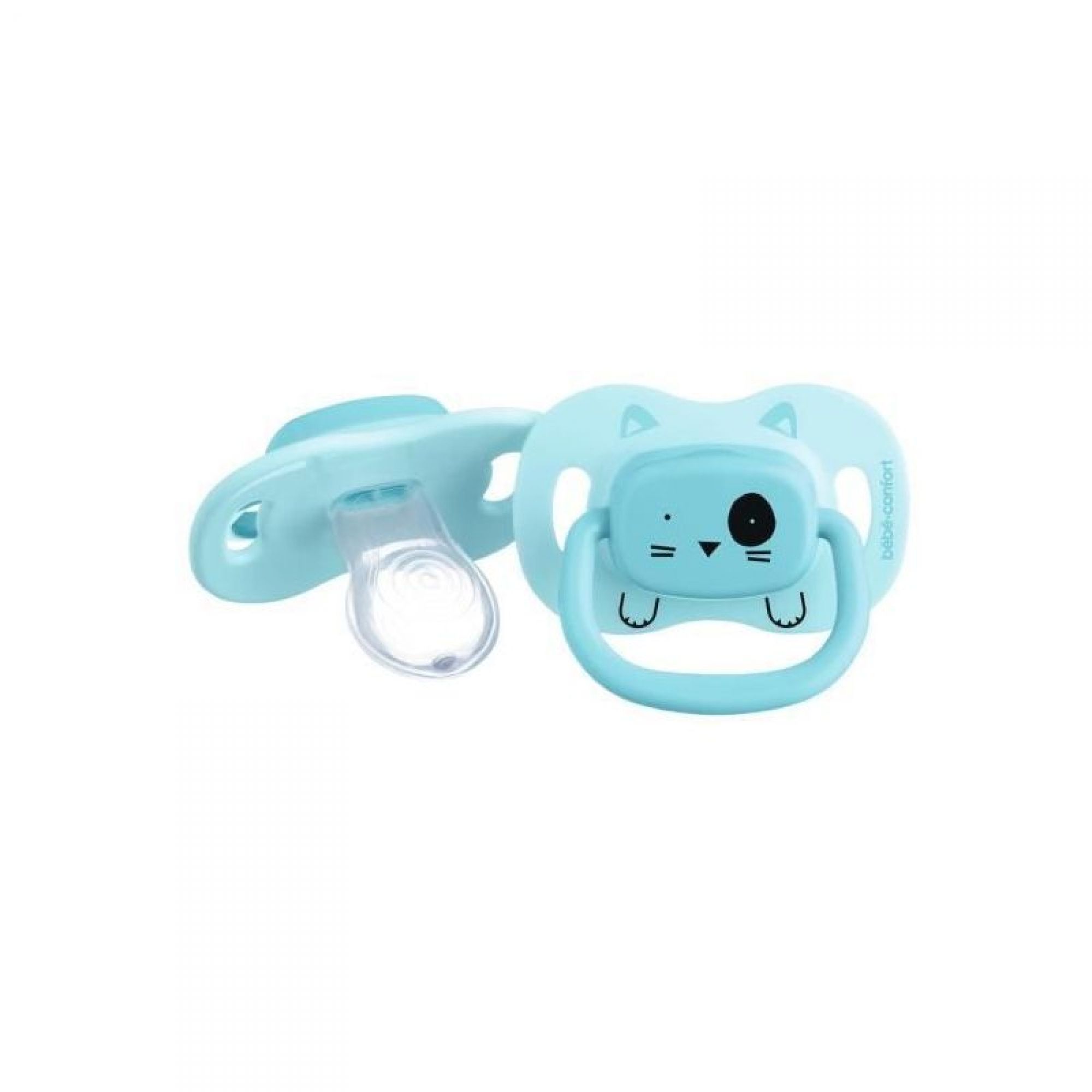 Bebe Confort Lot De 2 Sucettes Reversibles En Silicone 6 18 Mois Minimalist Animals Bleu Made In Bebe