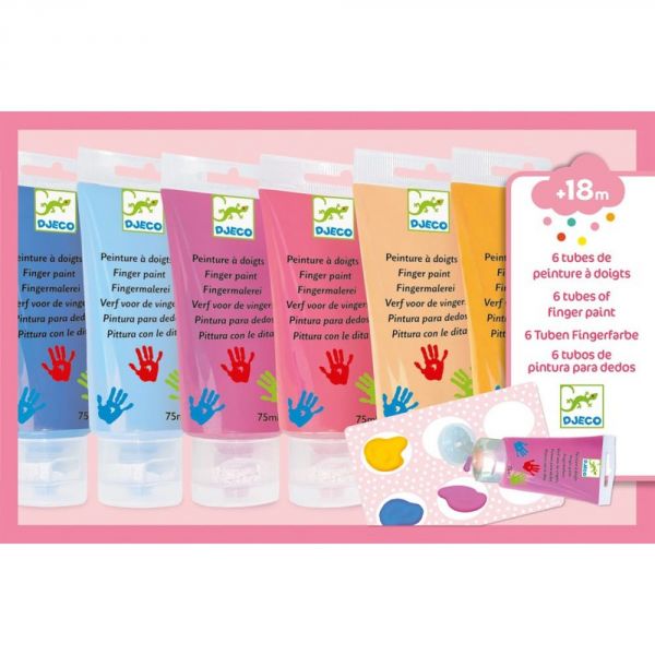 6 tubes de peinture à doigts Sweet