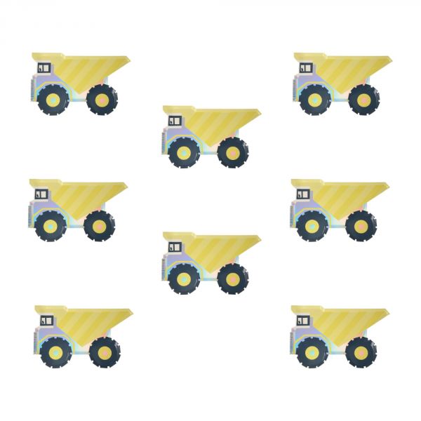 Lot de 8 assiettes Camion benne