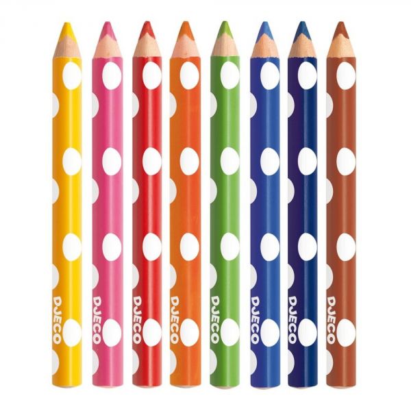 8 crayons de couleur pour les petits