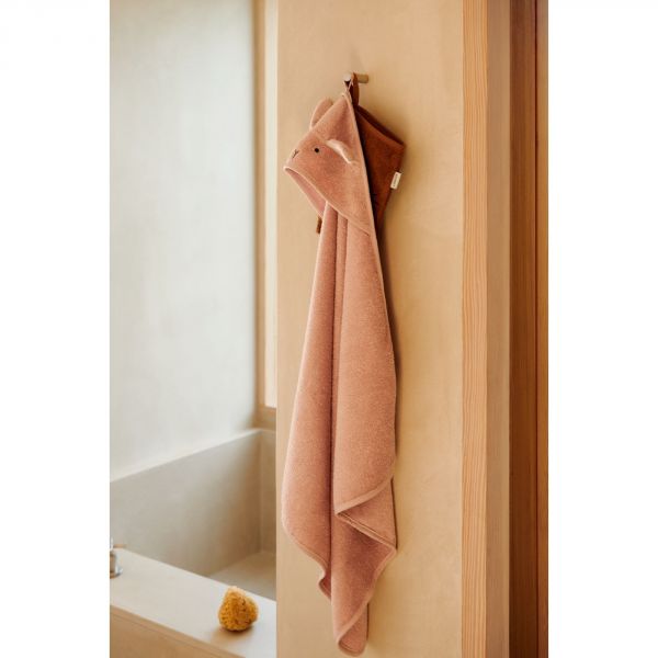 Cape de bain 70x70 cm Albert Rabbit rose