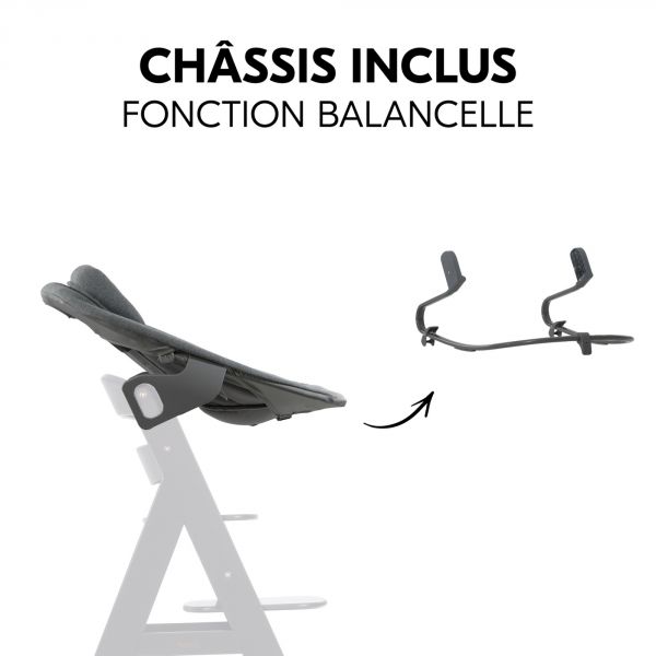 Transat balancelle pour chaise haute Alpha+ premium Dark Grey