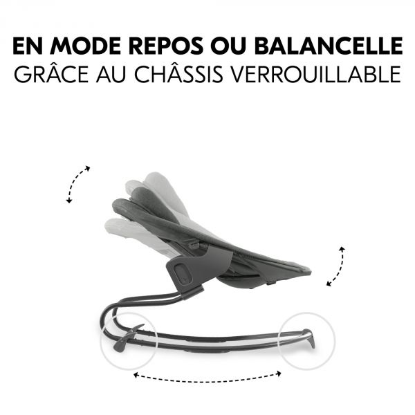 Transat balancelle pour chaise haute Alpha+ premium Dark Grey