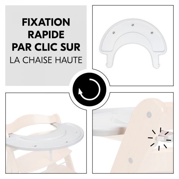 Plateau + Jeu pour plateau de chaise haute Alpha labyrinthe de perles