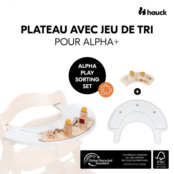 Plateau + Jeu pour plateau de chaise haute Alpha jeu de tri Giraffe