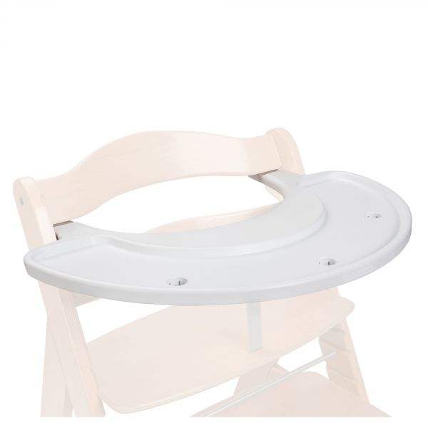 Plateau de jeu pour chaise haute Alpha+ bois blanc