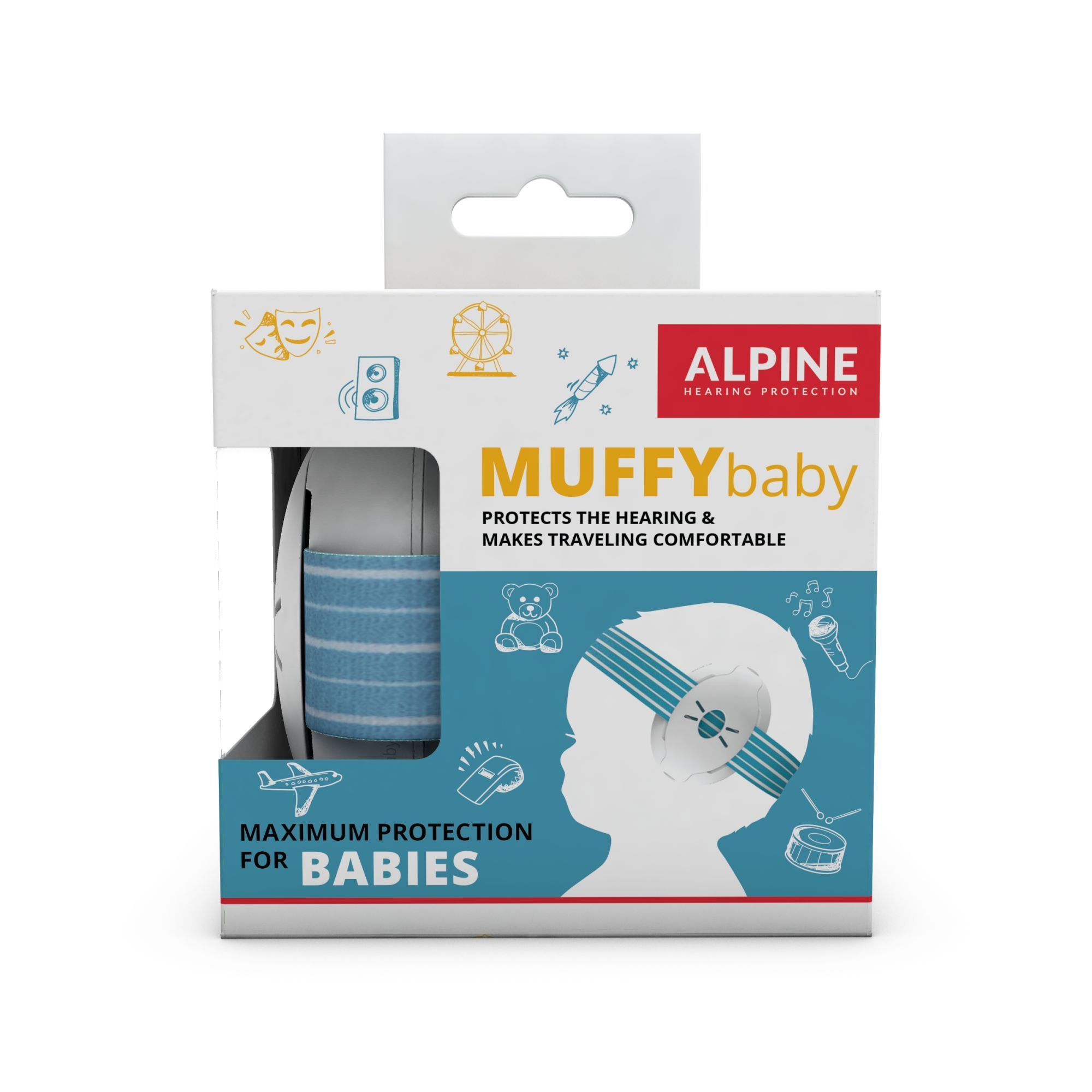 Casque anti-bruit Muffy Baby Blue de Alpine, Sécurité domestique