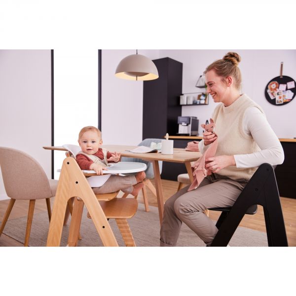 Chaise haute bébé Arketa bois naturel Oak