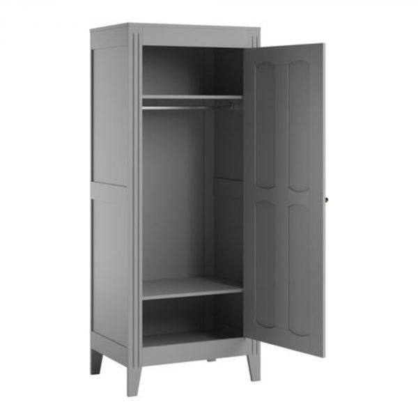 Armoire 1 porte gris clair - Collection Milenne by Vox