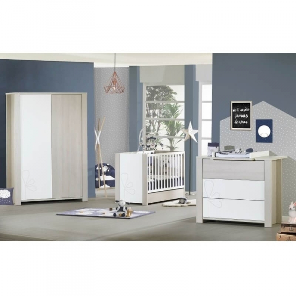 Sauthon Meubles Armoire 2 Portes New Opale Avec Motif Made In Bebe