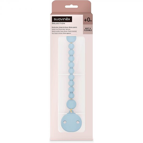 Attache-sucette silicone Colour Essence bleu