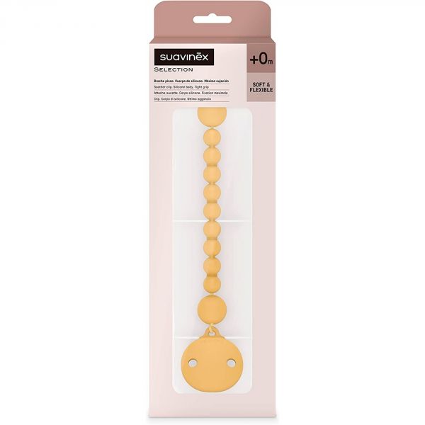 Attache-sucette silicone Colour Essence Moutarde