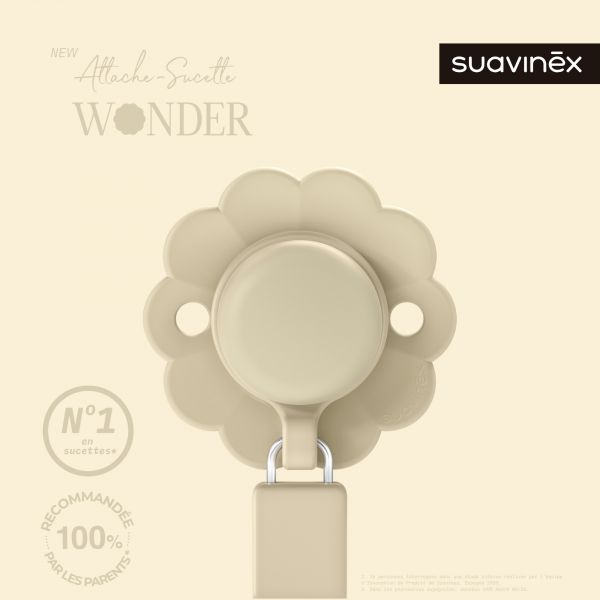 Attache sucette siliconne Wonder whitecap gray