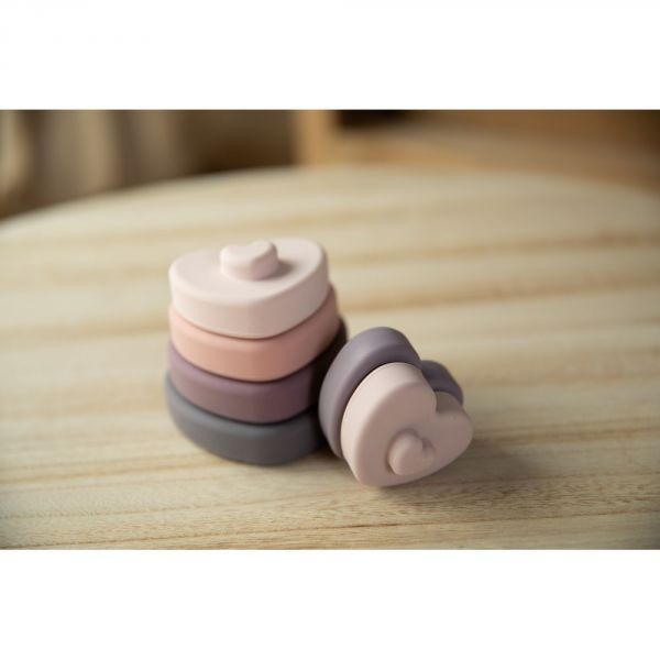 Coeurs à empiler silicone Rose