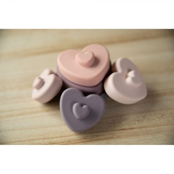 Coeurs à empiler silicone Rose