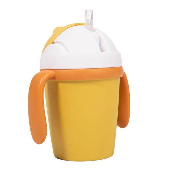 Tasse d'apprentissage en plastique biodégradable ocre