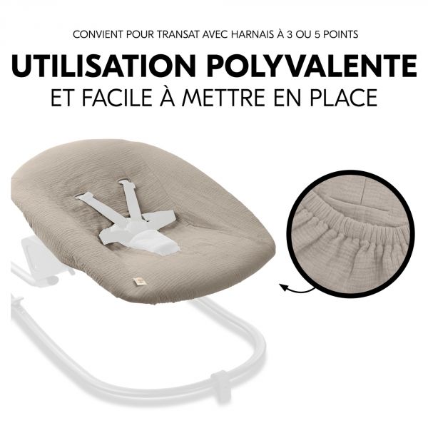 Housse pour transat bébé beige