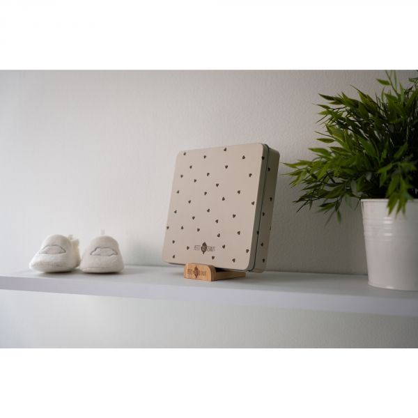 Cadre empreinte Baby Box Carrée Jolis Coeurs