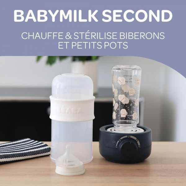 Chauffe biberon vapeur Baby Milk Second Night blue