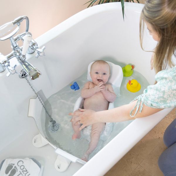 Réducteur de baignoire Blanc et jaune