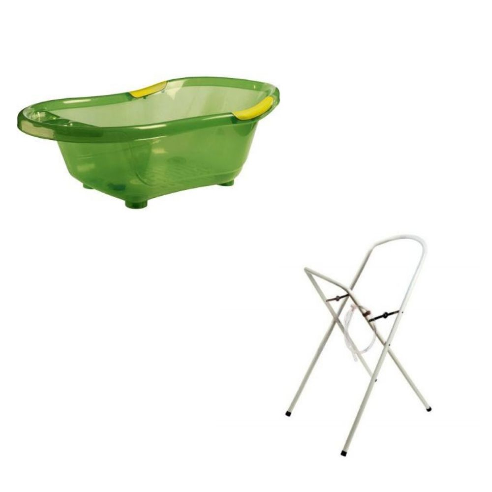 Dbb Remond Baignoire Bebe Verte Avec Vidange Support A Pied Made In Bebe