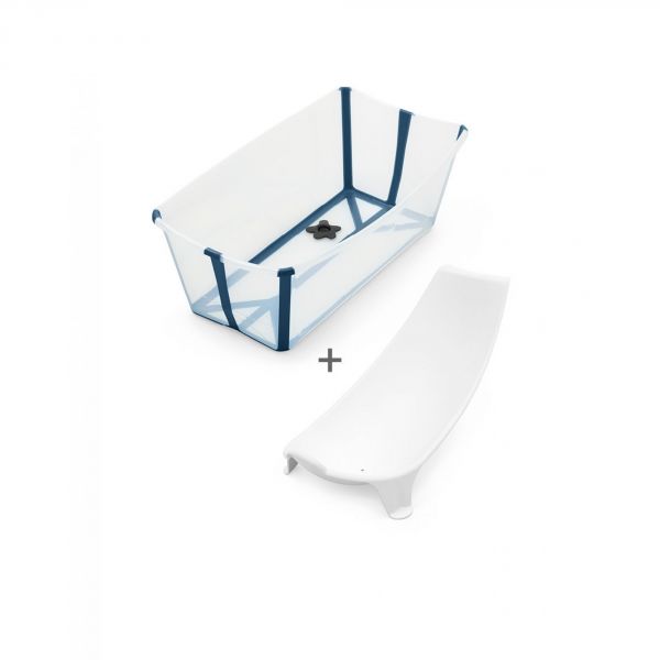 Baignoire Flexi Bath + transat de bain - Bleu (transat offert)