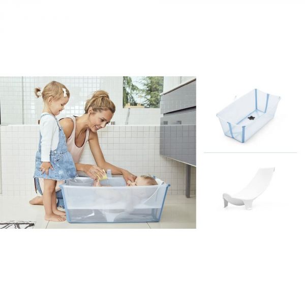 Baignoire Flexi Bath + transat de bain - Ocean blue (transat offert)