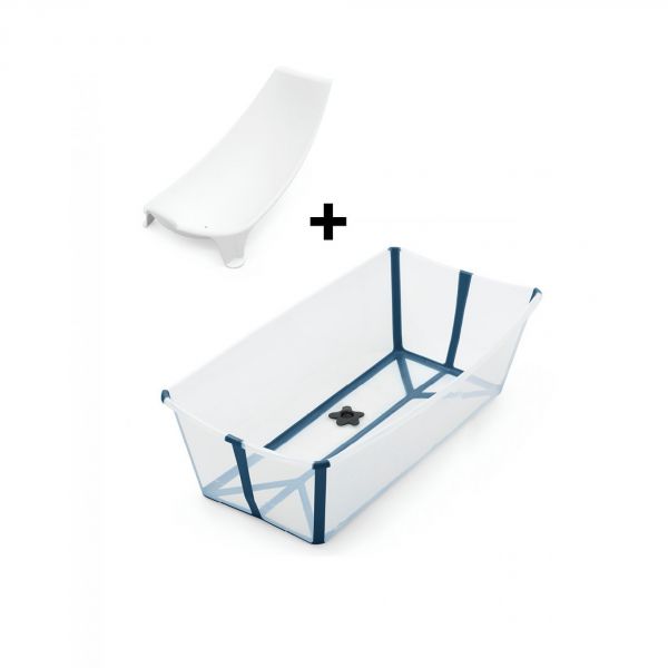 Baignoire Flexi Bath XL + transat de bain - Bleu (transat offert)