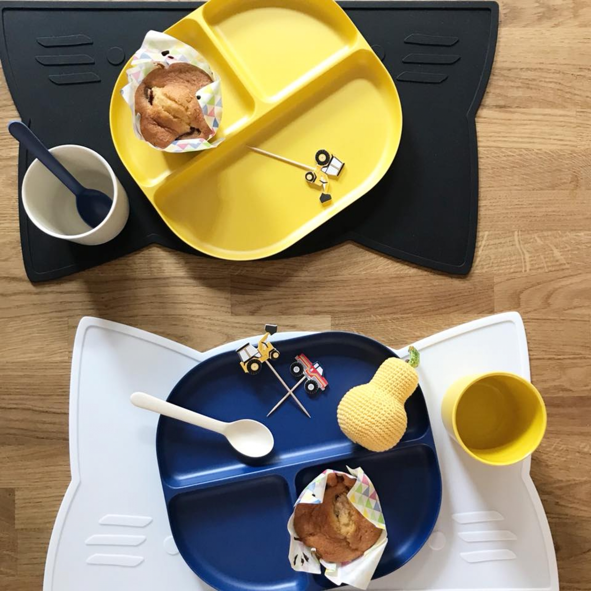 Ekobo Assiette Compartimentee Royal Blue Made In Bebe