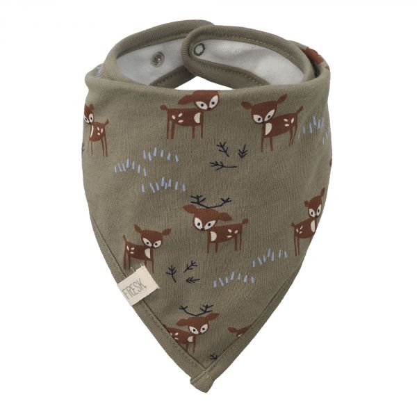 Bavoir bandana Deer Olive