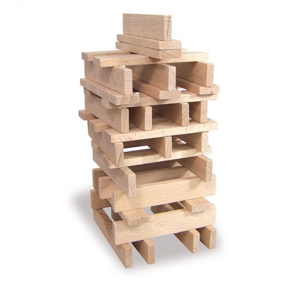 Jeu de construction en bois 100 planchettes Batibloc - Classic