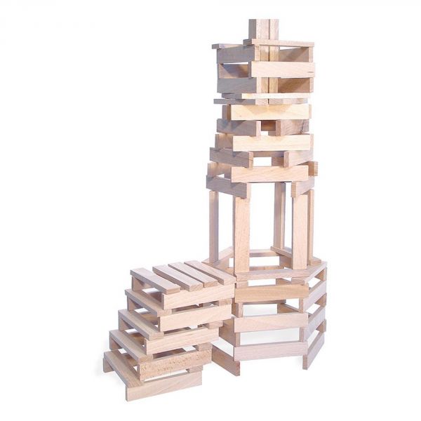 Jeu de construction en bois 200 planchettes Batibloc - Classic