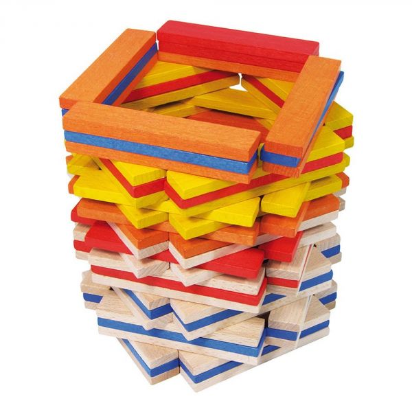 Jeu de construction en bois 100 planchettes Batibloc - Color