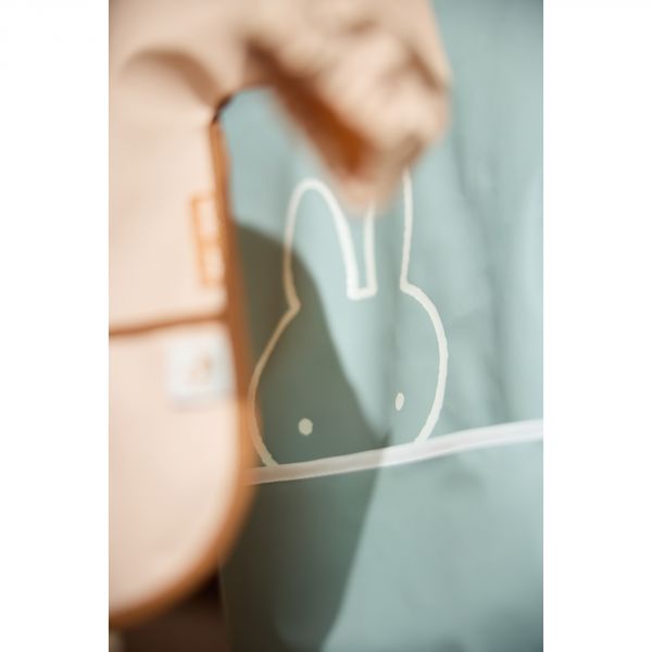 Bavoir manches longues imperméable Miffy Peekaboo Sea Green