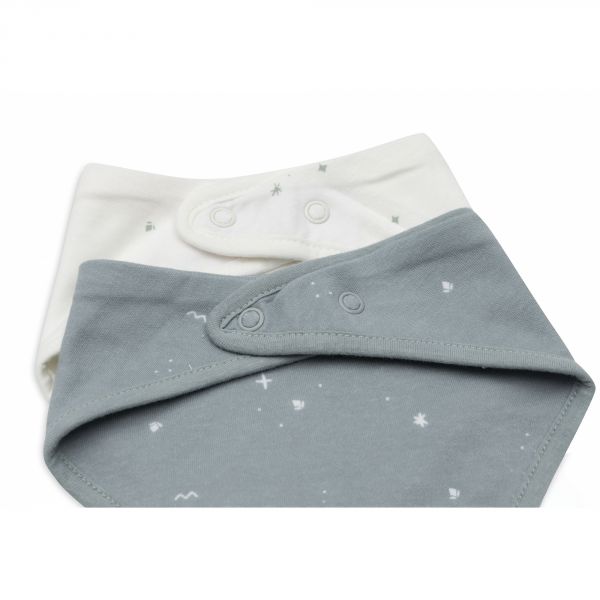 Lot de 2 bavoirs bandana Twinkling Sea Green