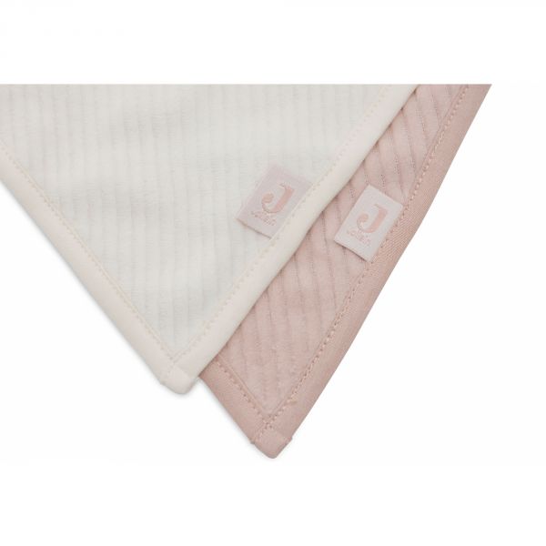 Lot de 2 bavoirs bandana Velvet Wild Rose & Ivoire