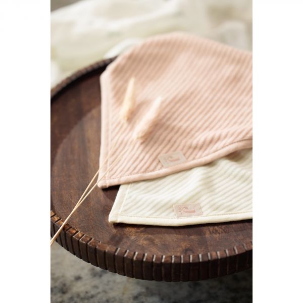 Lot de 2 bavoirs bandana Velvet Wild Rose & Ivoire